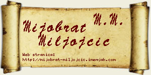 Mijobrat Miljojčić vizit kartica